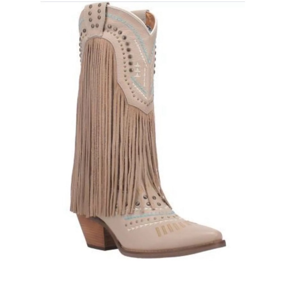 Dingo Western Boots Women's Gypsy Fringe Snip Sand